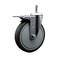 Service Caster 6'' Thermo Rubber Swivel 7/16'' Stem Caster with Total Lock Brake SCC-GRTTL20S614-TPRB-716138 - alternate 1